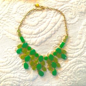 Stella & Dot Linden Statement Necklace. Beautiful multi-color green. Adjustable